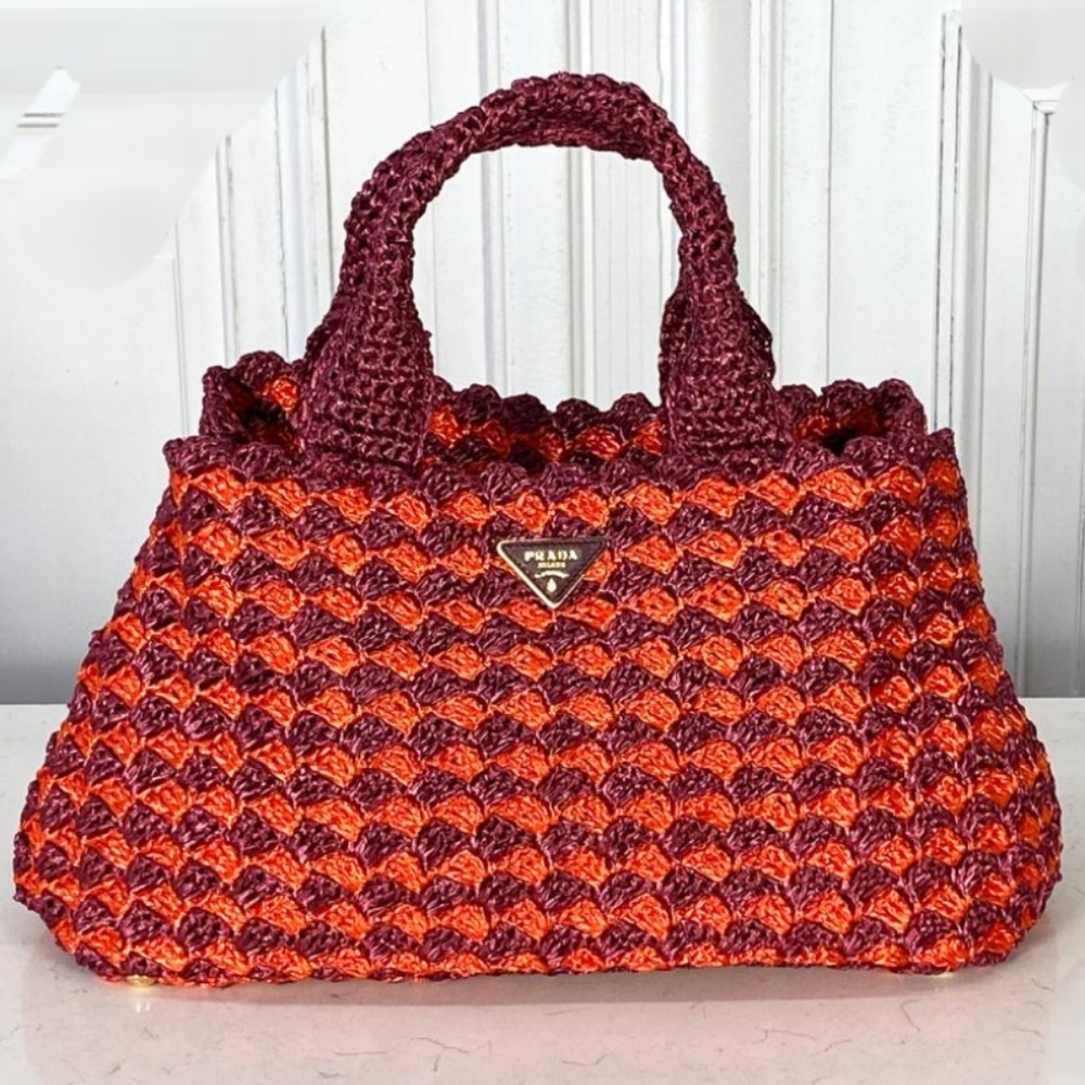 Prada Rafia Crochet Bag - Picture 1 of 15